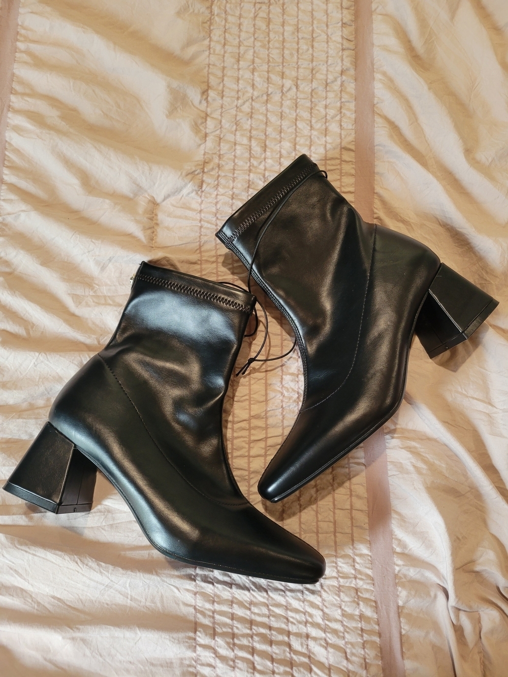Anne Klein Black Ankle Boots - Sleek Zip Booties - Picture 5 of 11
